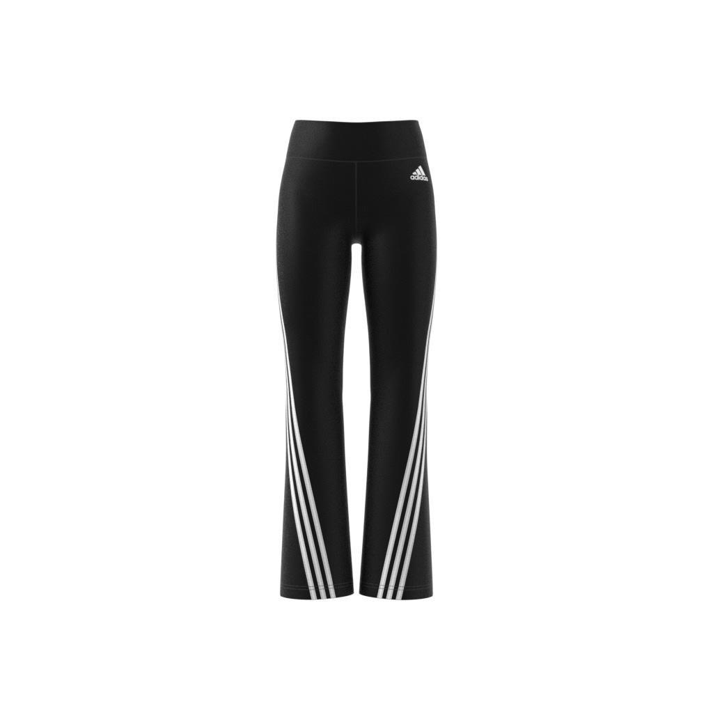 Kids Future Icons 3-Stripes Flared Cotton Leggings, Black, , large image number 12