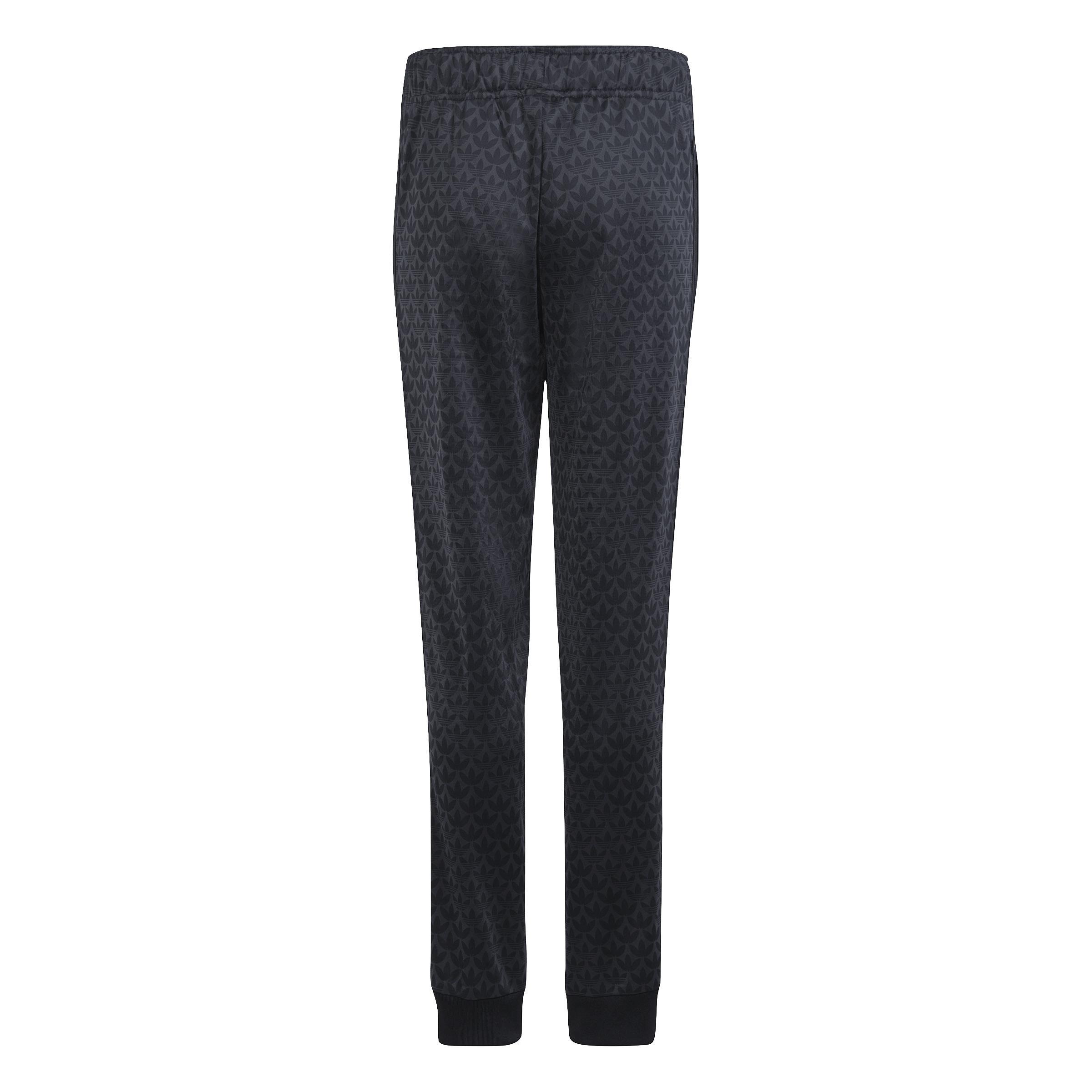 Unisex Kids Monogram Print Tracksuit Bottoms, Grey, , large image number 2