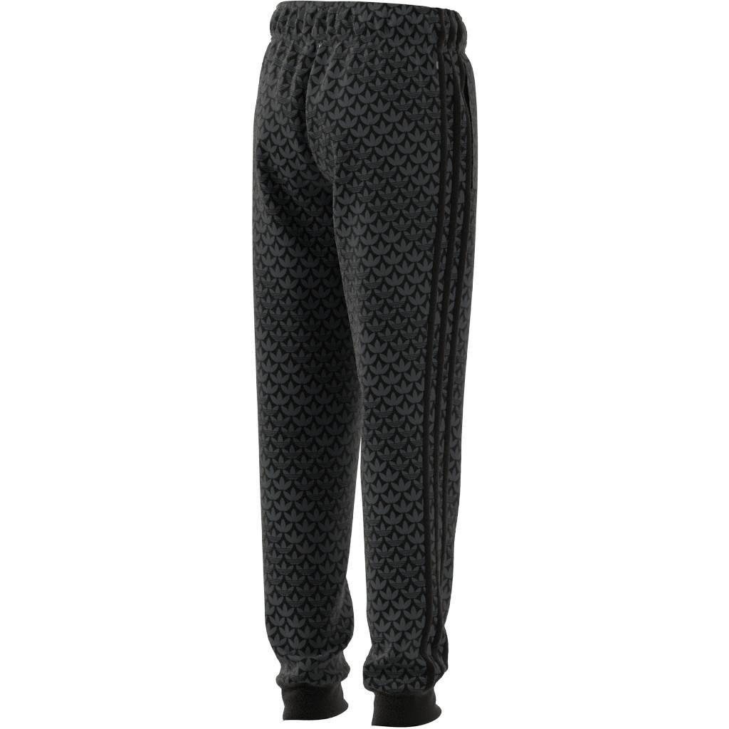 Unisex Kids Monogram Print Tracksuit Bottoms, Grey, , large image number 8