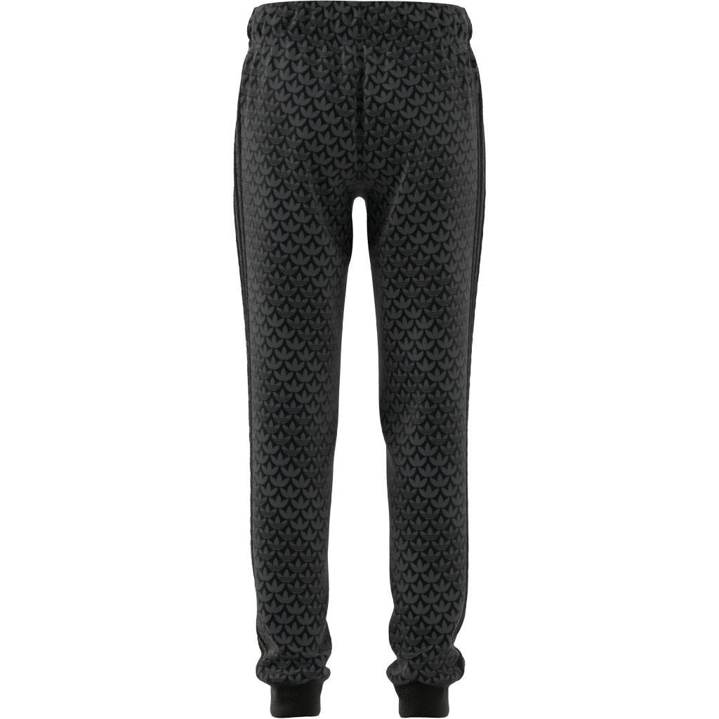 Unisex Kids Monogram Print Tracksuit Bottoms, Grey, , large image number 10