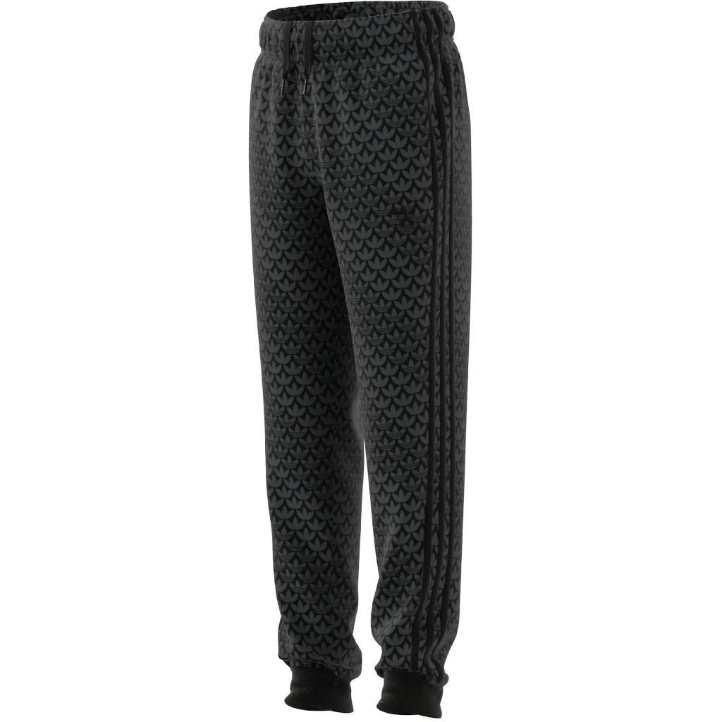 Unisex Monogram Print Tracksuit Bottoms, Grey, A901_ONE, large image number 12