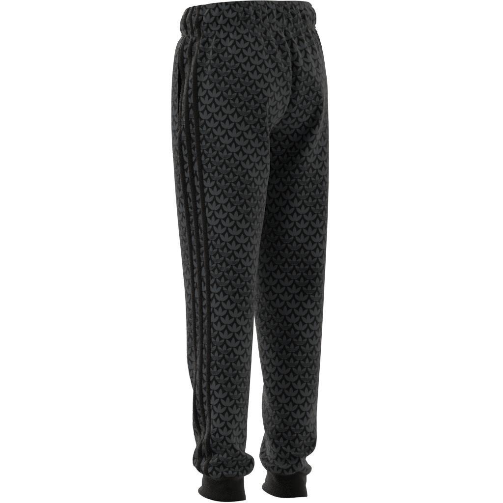 Unisex Kids Monogram Print Tracksuit Bottoms, Grey, , large image number 13