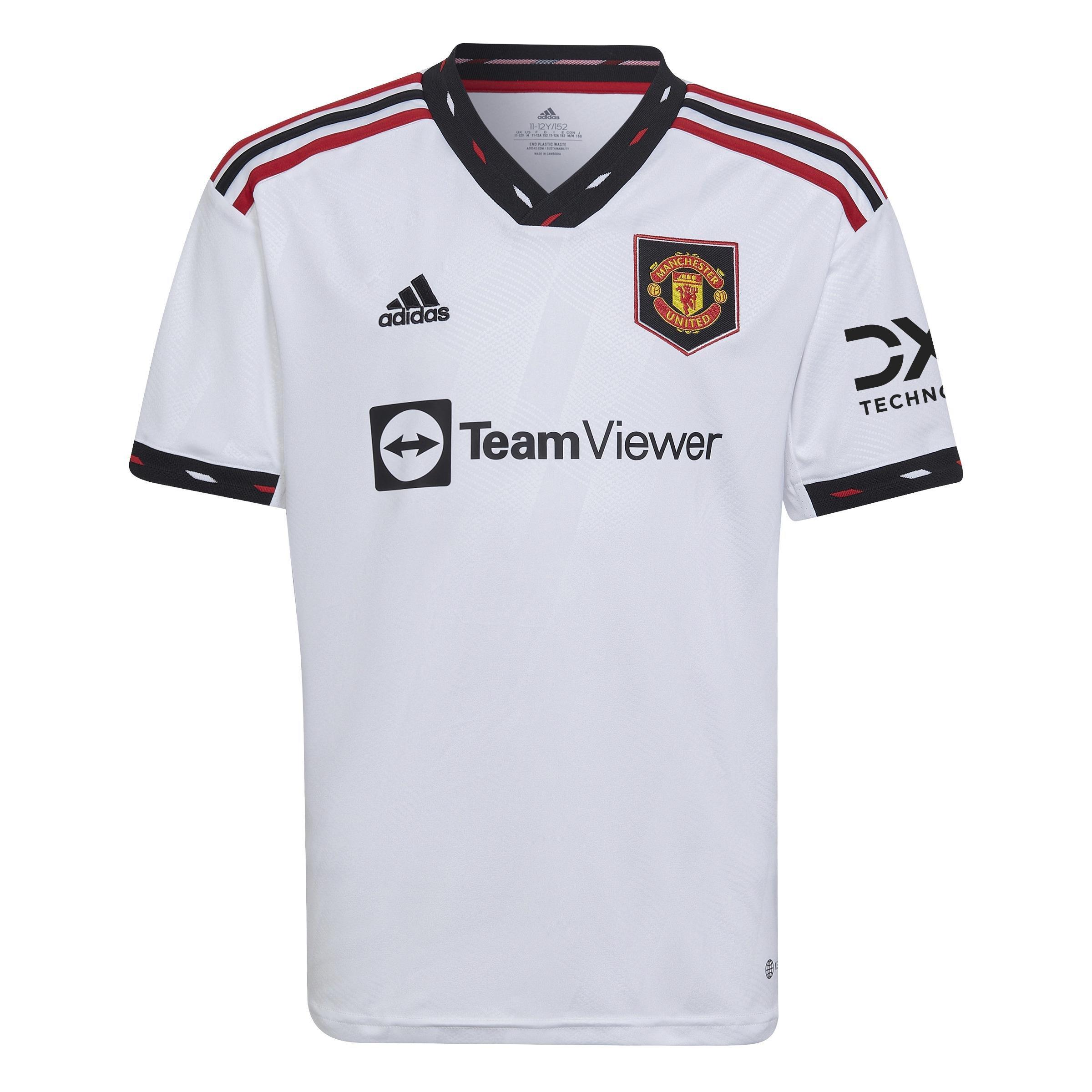 Kids Manchester United Away Jersey, White, A901_ONE, large image number 1