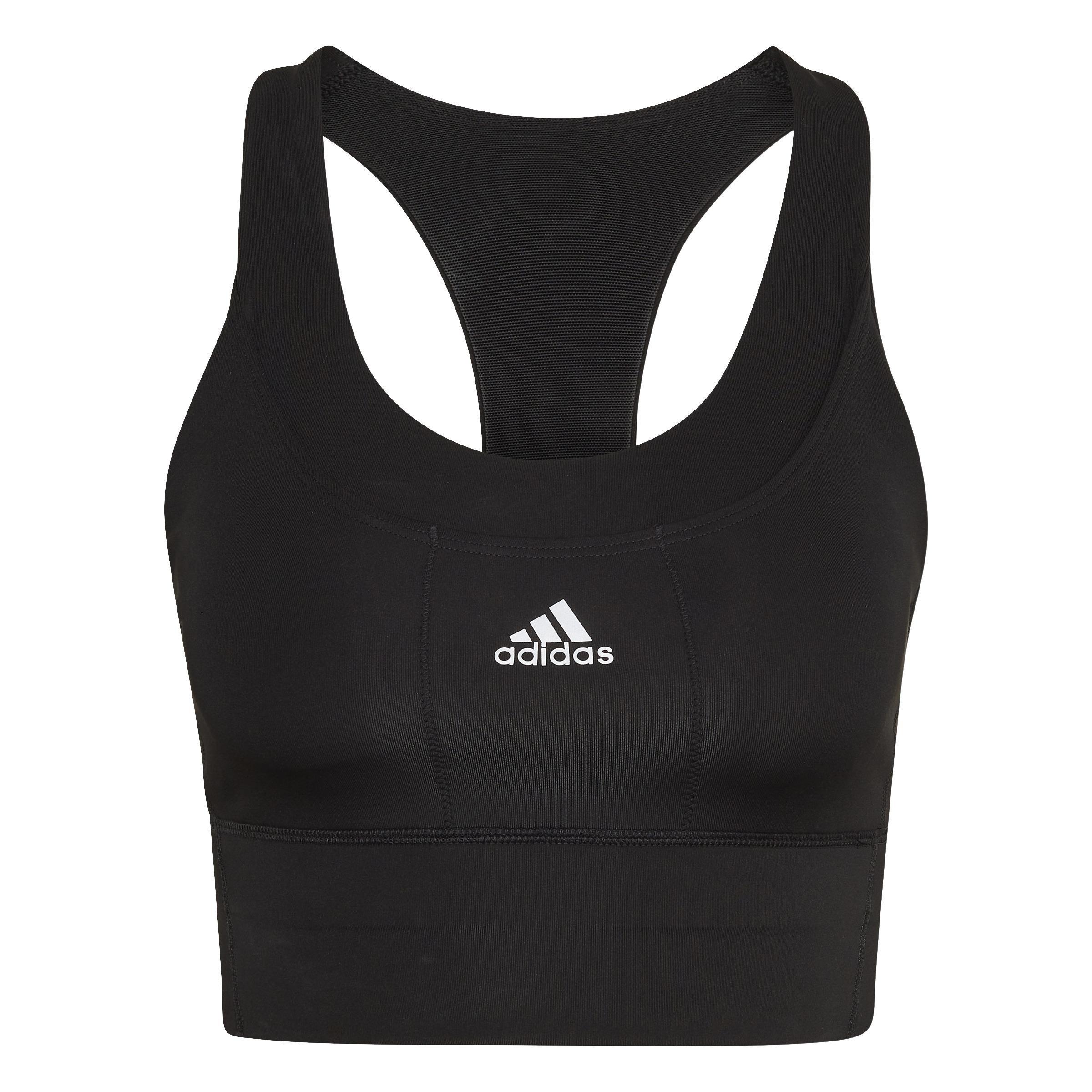 Running Medium-Support Pocket Bra, Black, , large image number 0