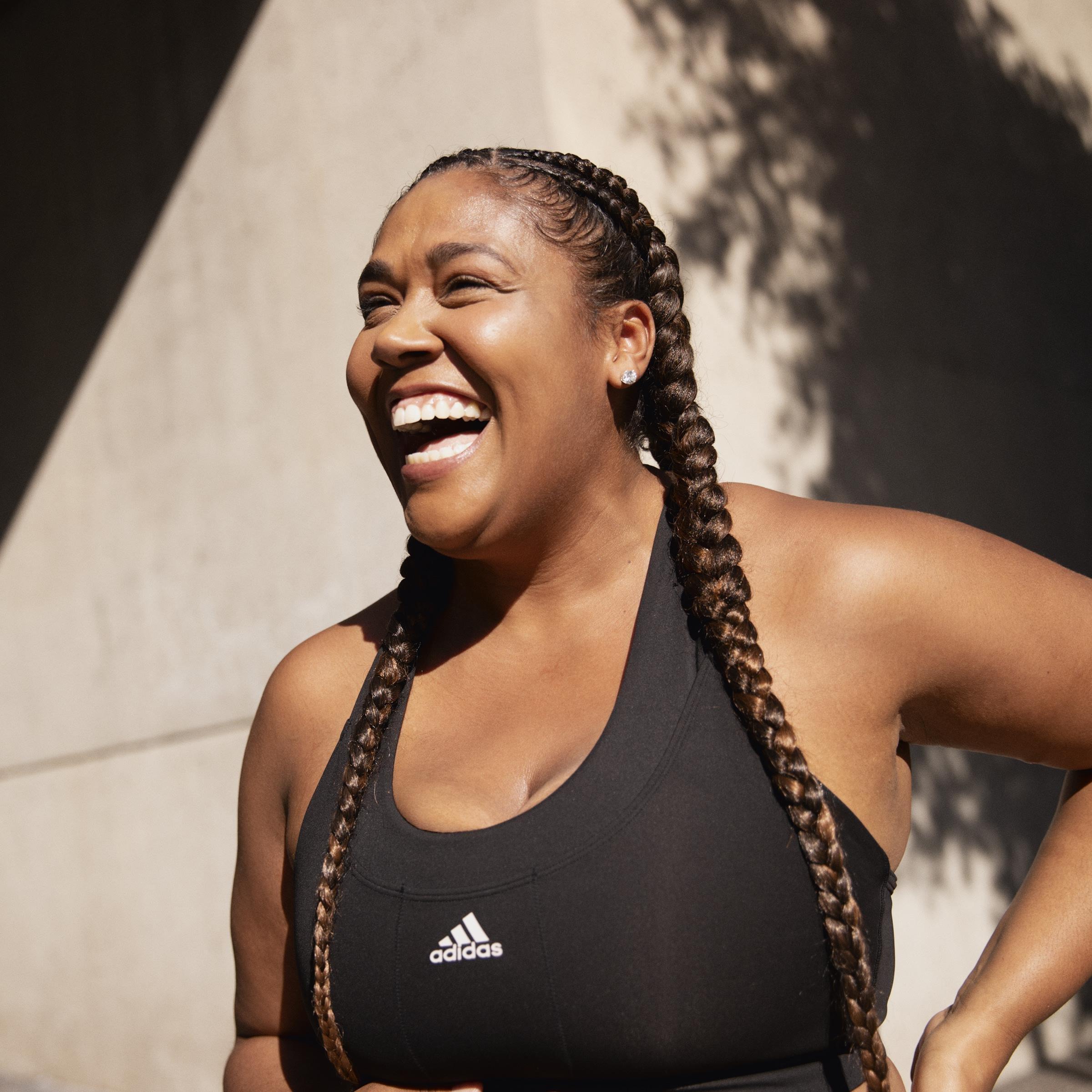 Running Medium-Support Pocket Bra, Black, A901_ONE, large image number 3