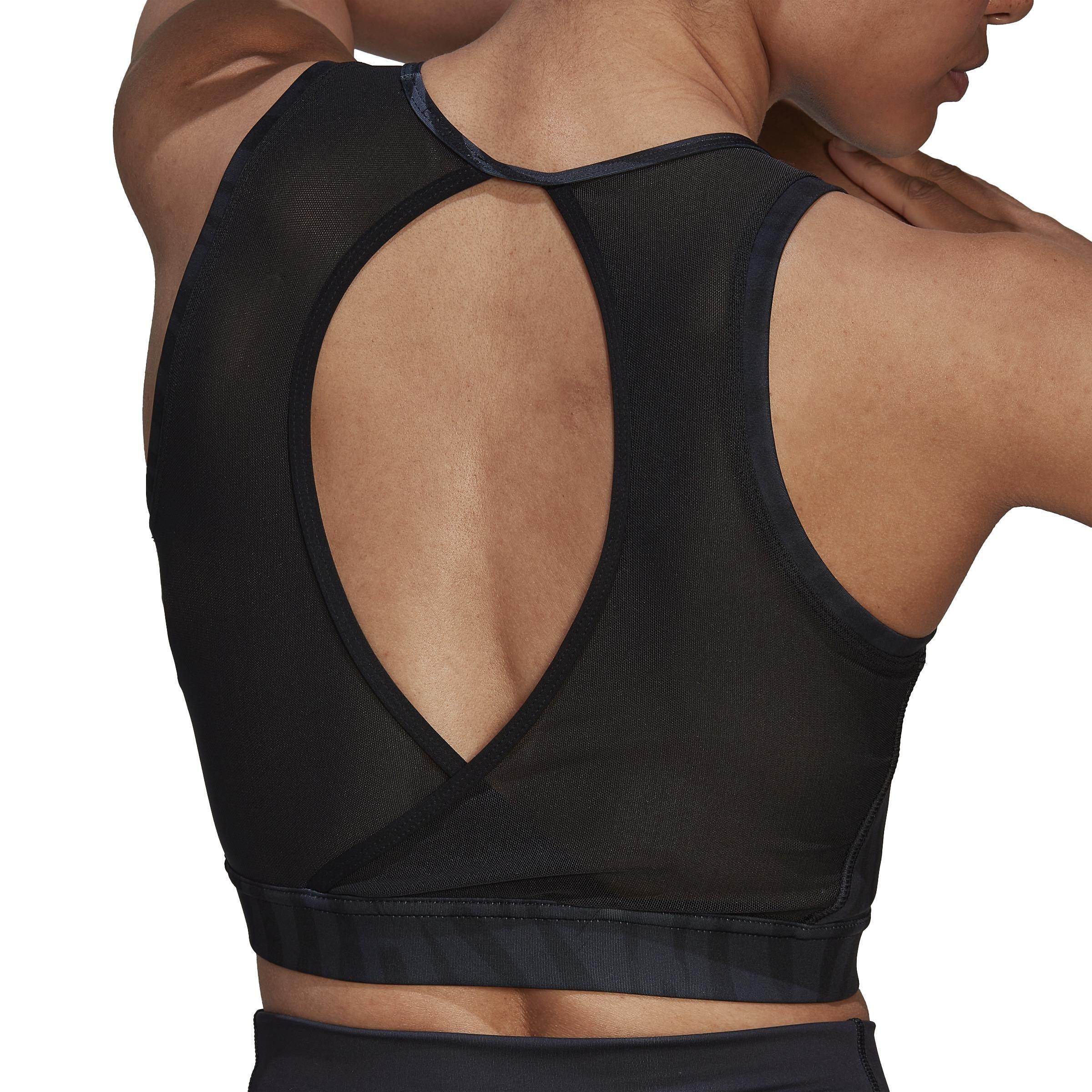 Training Light-Support Long-Line Tiger-Print Bra, Grey, A901_ONE, large image number 8