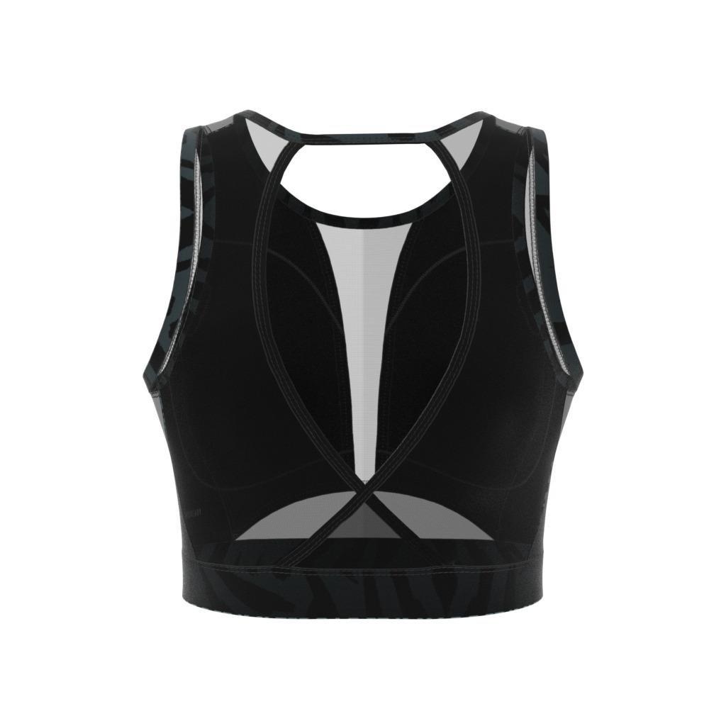 Training Light-Support Long-Line Tiger-Print Bra, Grey, A901_ONE, large image number 9