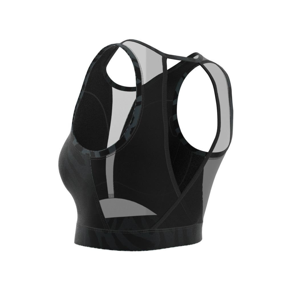 Training Light-Support Long-Line Tiger-Print Bra, Grey, A901_ONE, large image number 10