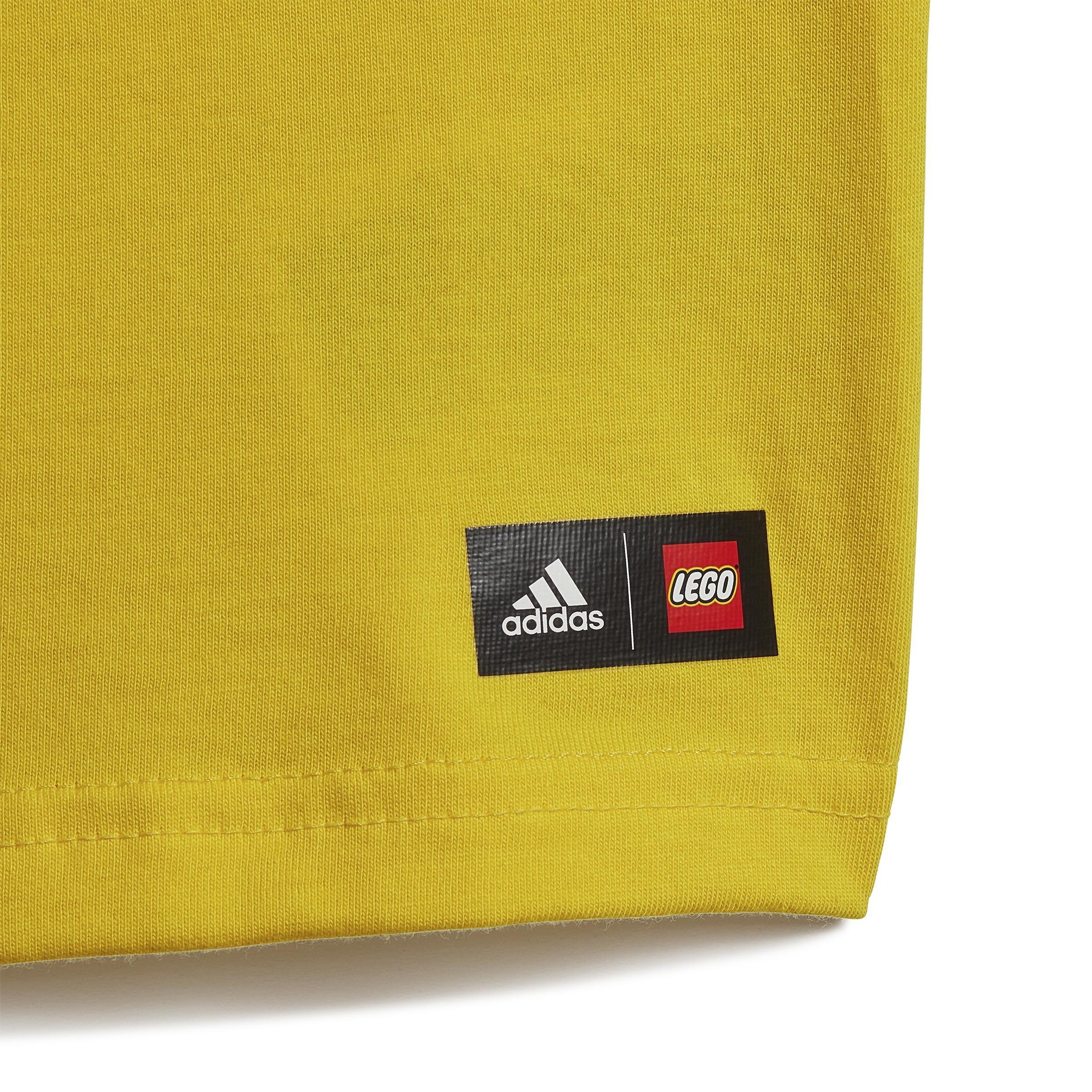 Unisex Kids Classic Lego T-Shirt And Shorts Set, Yellow, A901_ONE, large image number 2