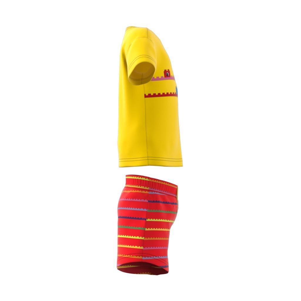 Unisex Kids Classic Lego T-Shirt And Shorts Set, Yellow, A901_ONE, large image number 5