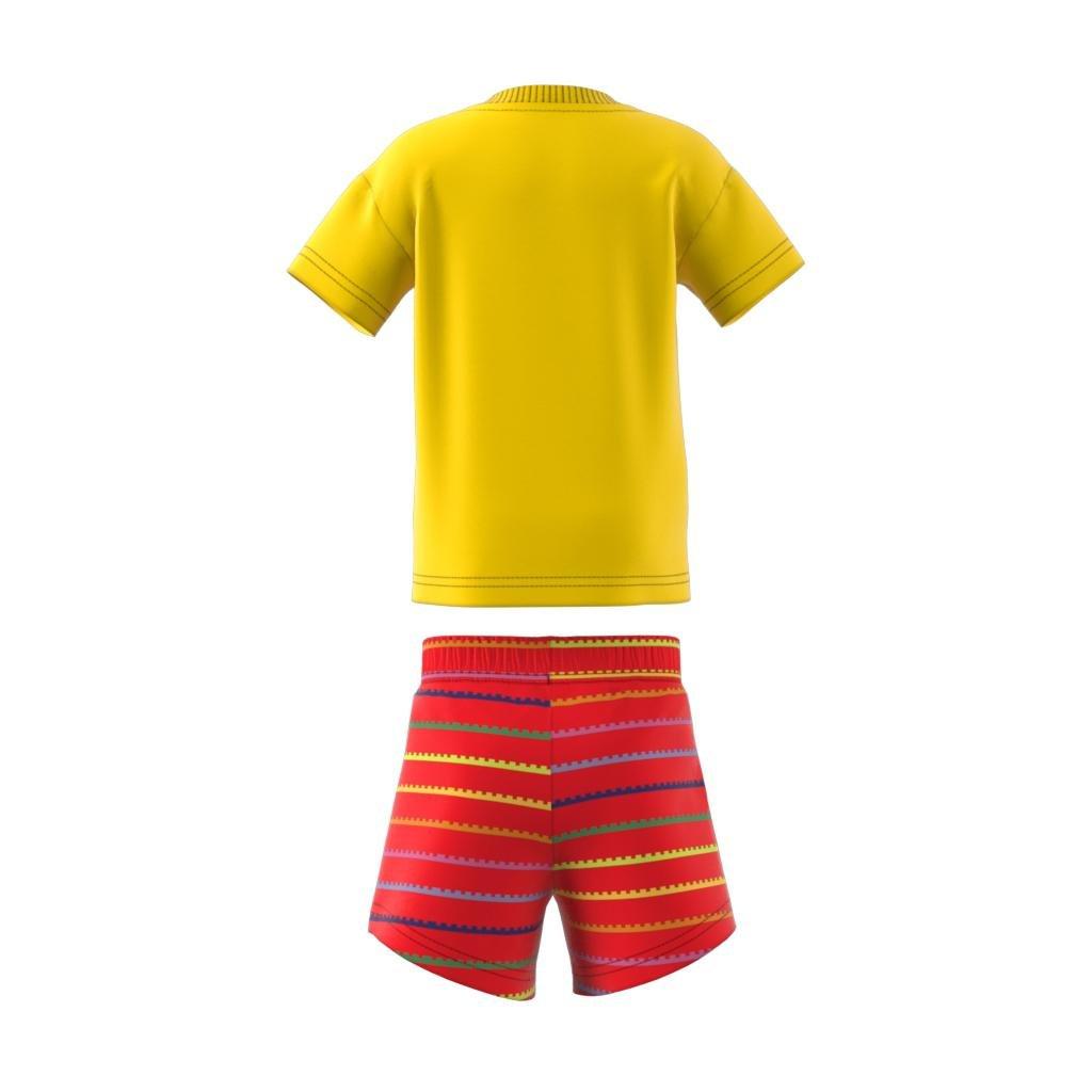 Unisex Kids Classic Lego T-Shirt And Shorts Set, Yellow, A901_ONE, large image number 6