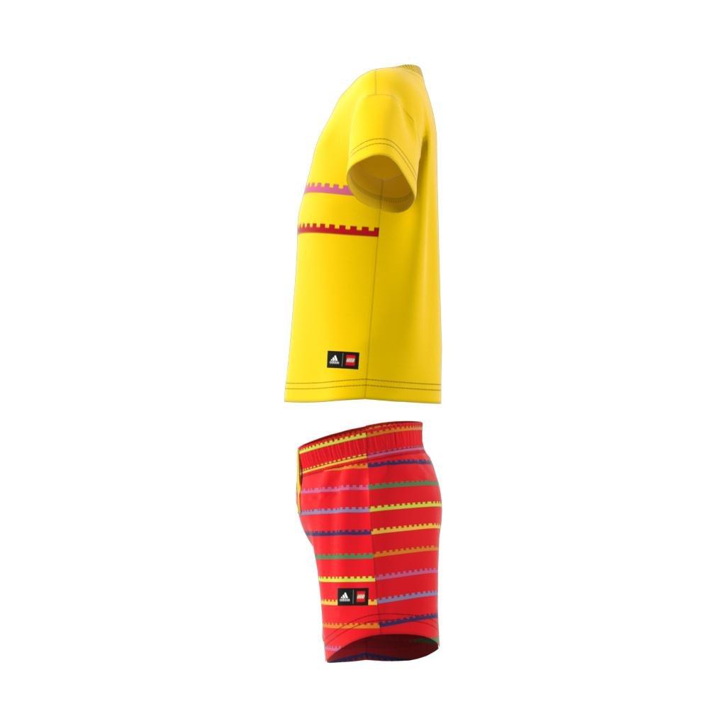 Unisex Kids Classic Lego T-Shirt And Shorts Set, Yellow, A901_ONE, large image number 8