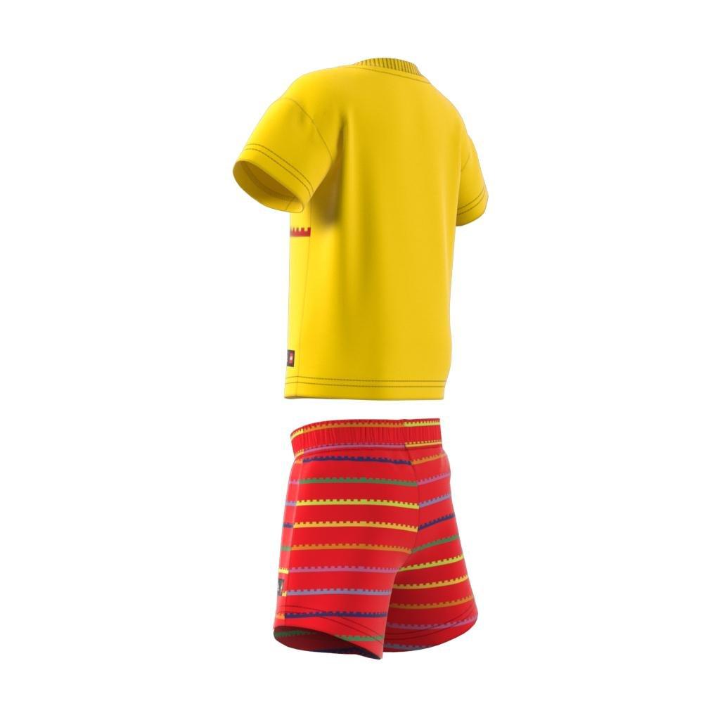 Unisex Kids Classic Lego T-Shirt And Shorts Set, Yellow, A901_ONE, large image number 11