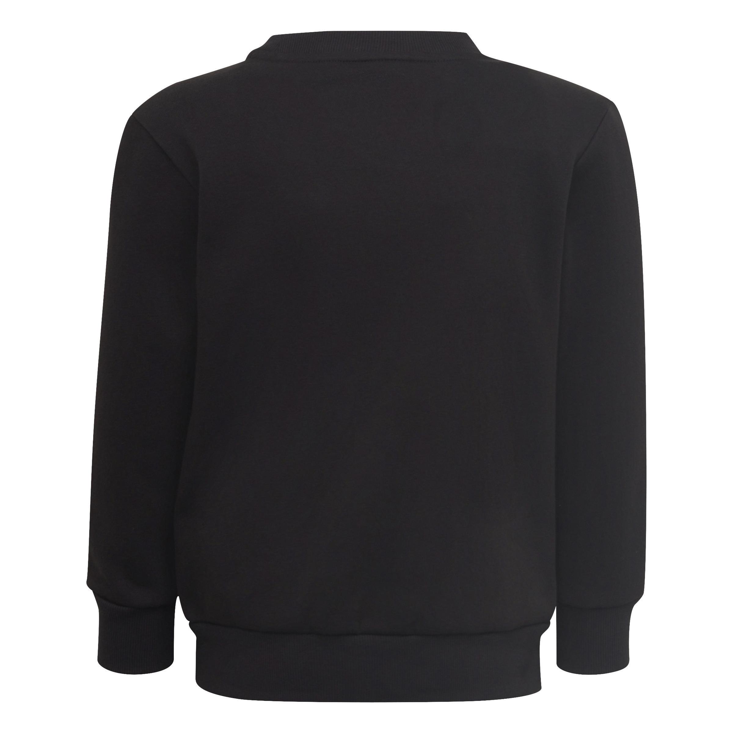 Unisex Kids Essentials 3-Stripes Crewneck Sweatshirt, Black, A901_ONE, large image number 2