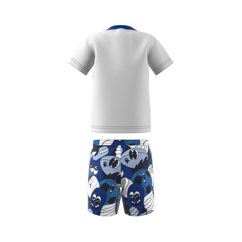 Unisex Kids Ball Graphic Summer Set, White, A901_ONE, large image number 2