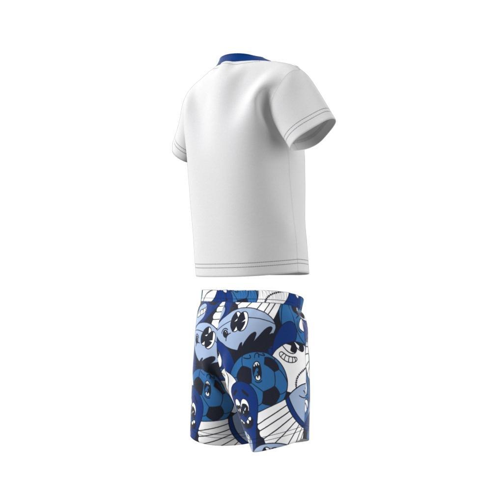 Unisex Kids Ball Graphic Summer Set, White, A901_ONE, large image number 6