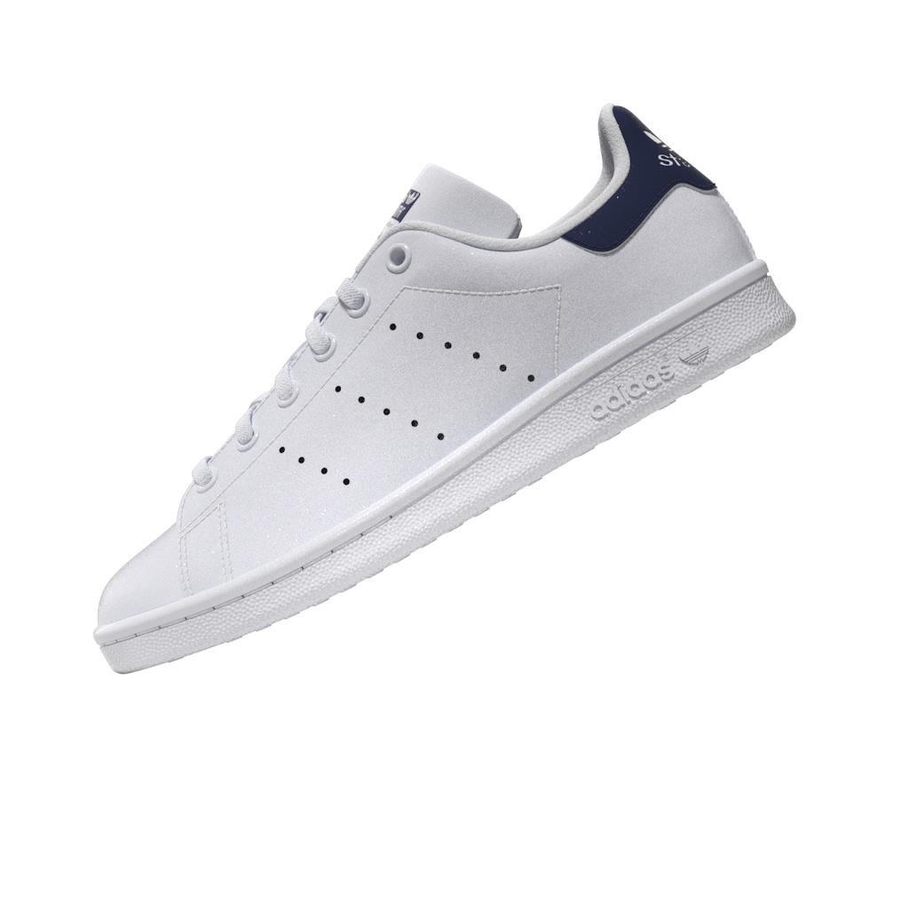 Unisex Kids Stan Smith Shoes, White, A901_ONE, large image number 9
