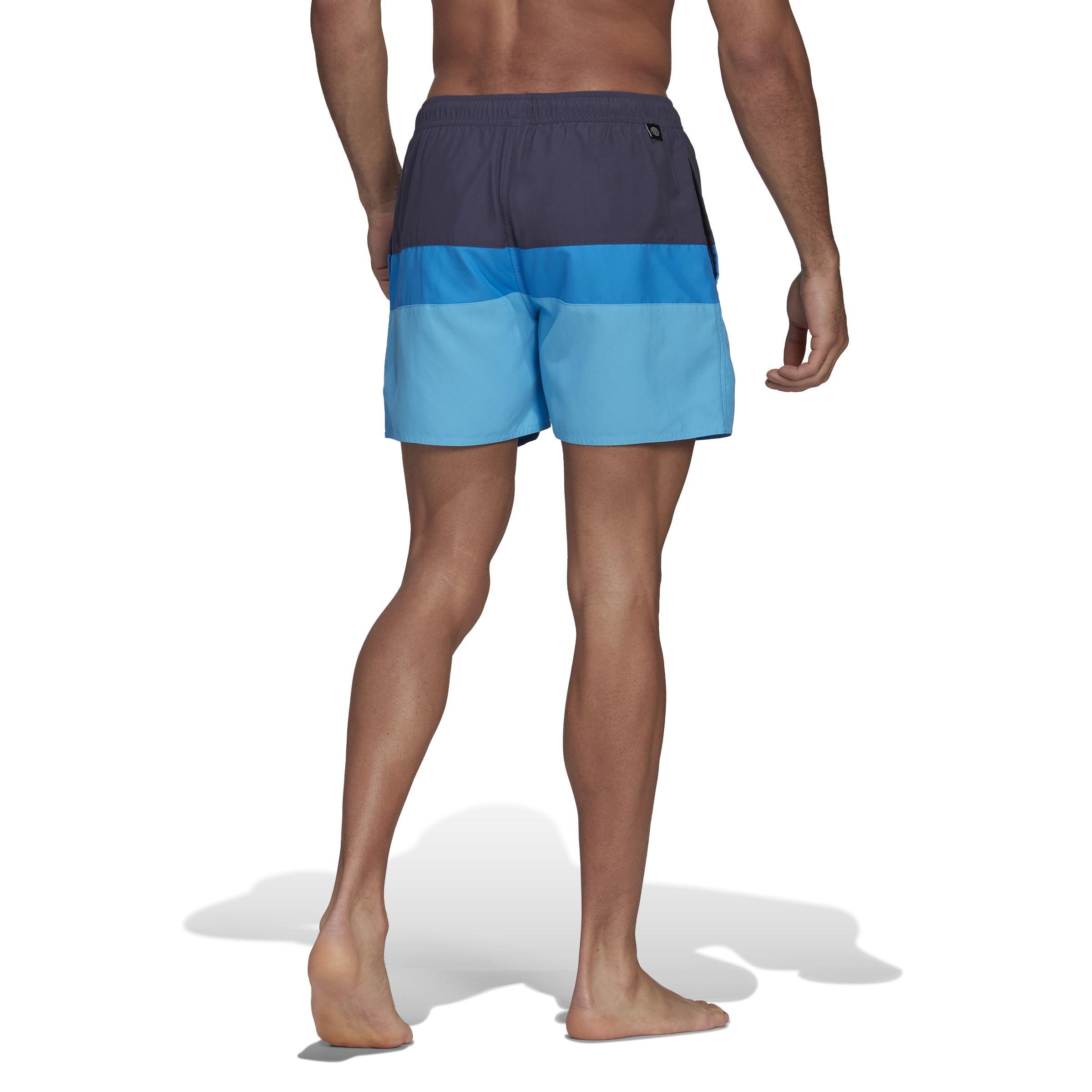 Short-Length Colorblock Swim Shorts, Blue, , large image number 2