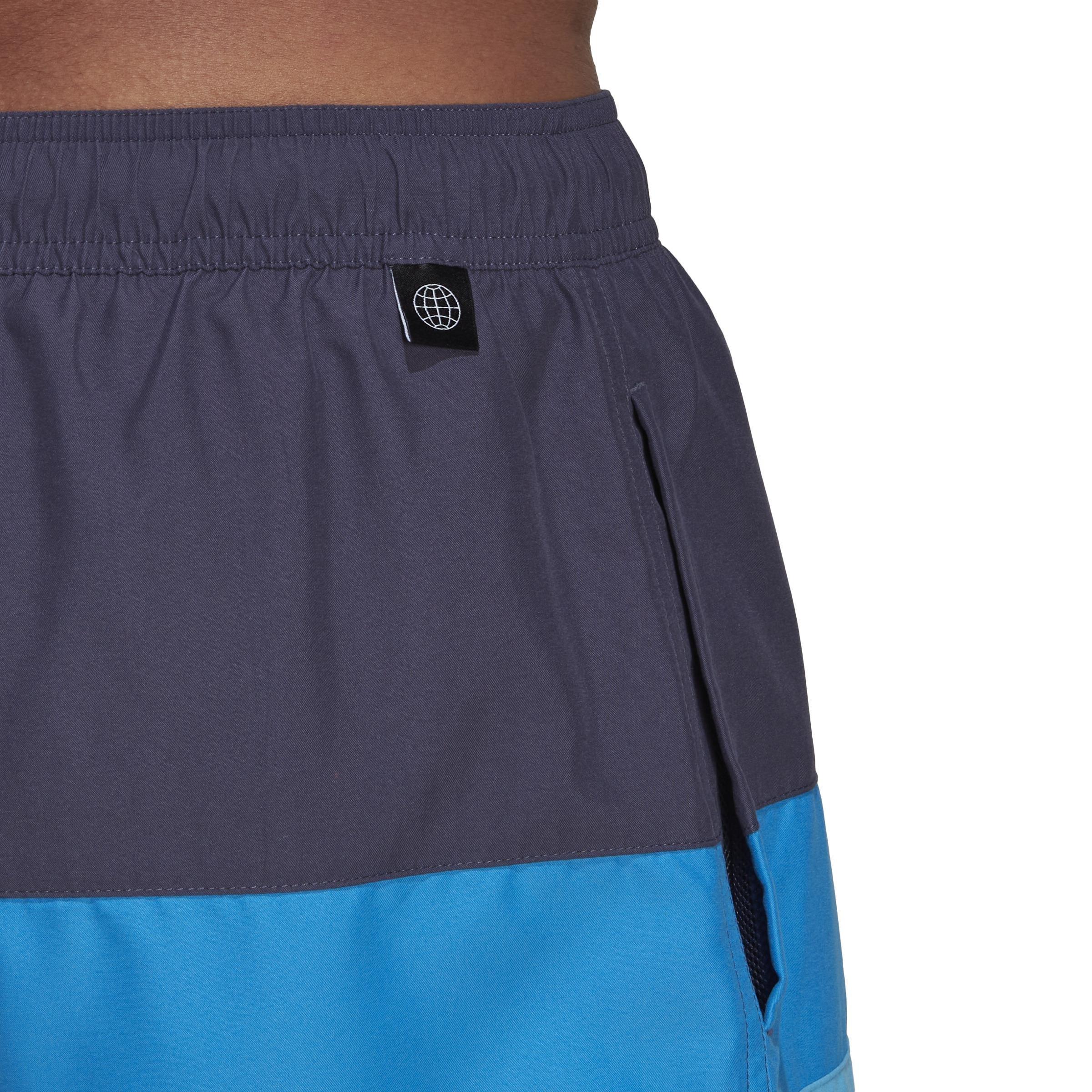 Short-Length Colorblock Swim Shorts, Blue, , large image number 4
