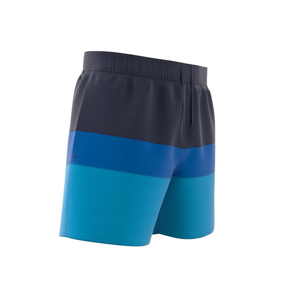 Short-Length Colorblock Swim Shorts, Blue, , large image number 6
