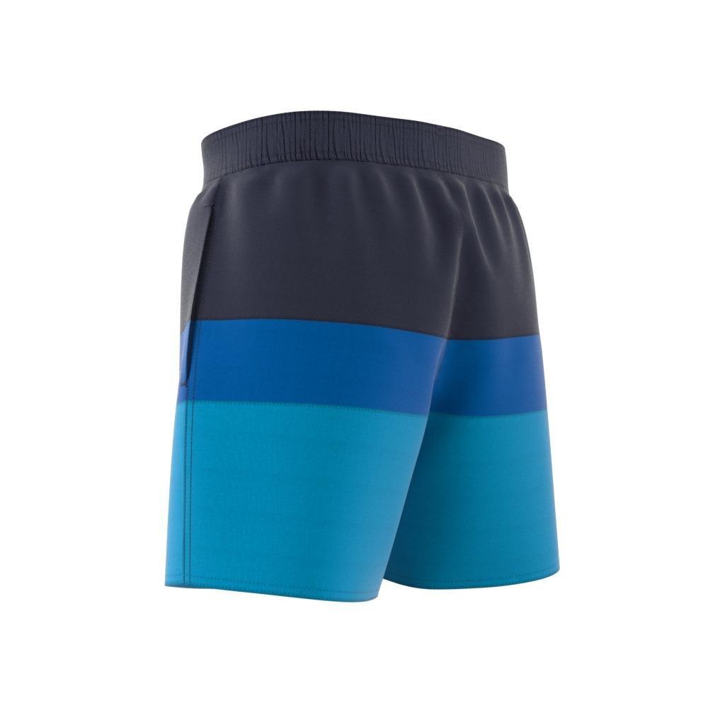 Short-Length Colorblock Swim Shorts, Blue, , large image number 7