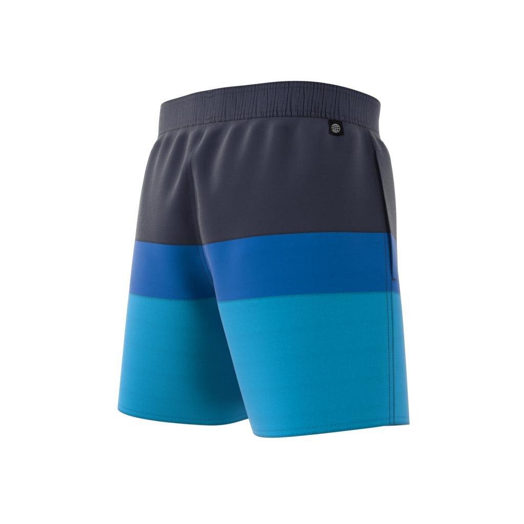 Short-Length Colorblock Swim Shorts, Blue, , large image number 10