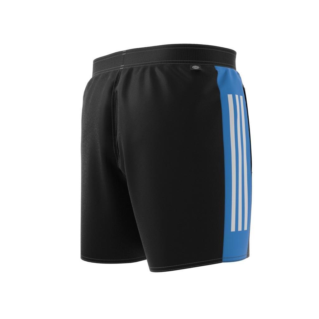 Short Length Colorblock 3-Stripes Swim Shorts, Black, , large image number 2