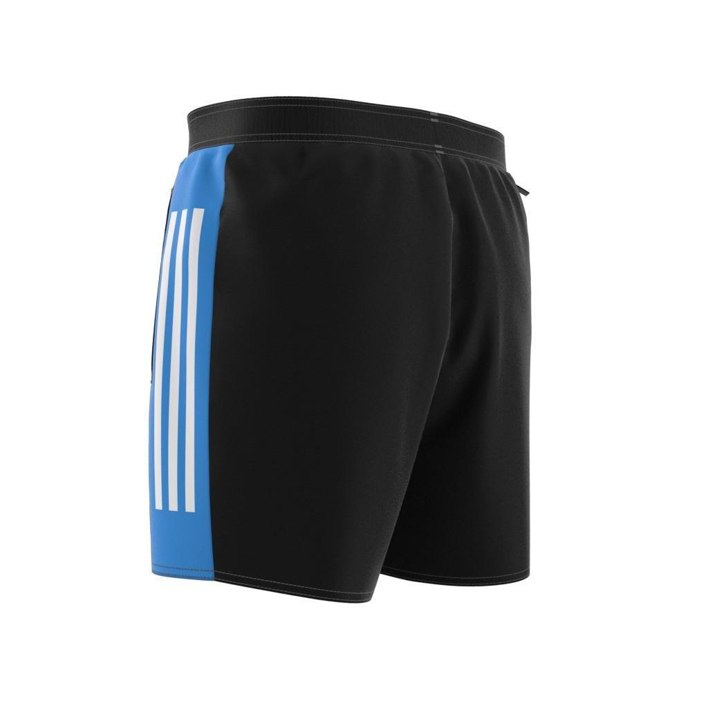 Short Length Colorblock 3-Stripes Swim Shorts, Black, , large image number 3