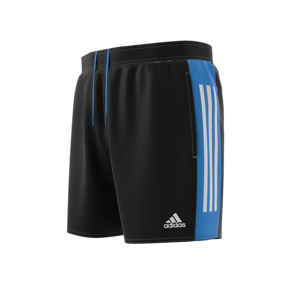 Short Length Colorblock 3-Stripes Swim Shorts, Black, , large image number 4