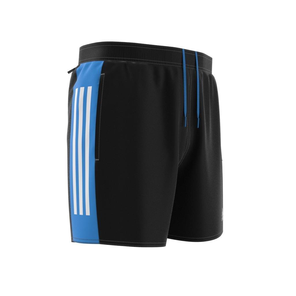 Short Length Colorblock 3-Stripes Swim Shorts, Black, , large image number 5