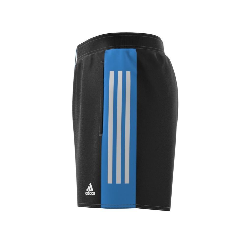 Short Length Colorblock 3-Stripes Swim Shorts, Black, , large image number 6