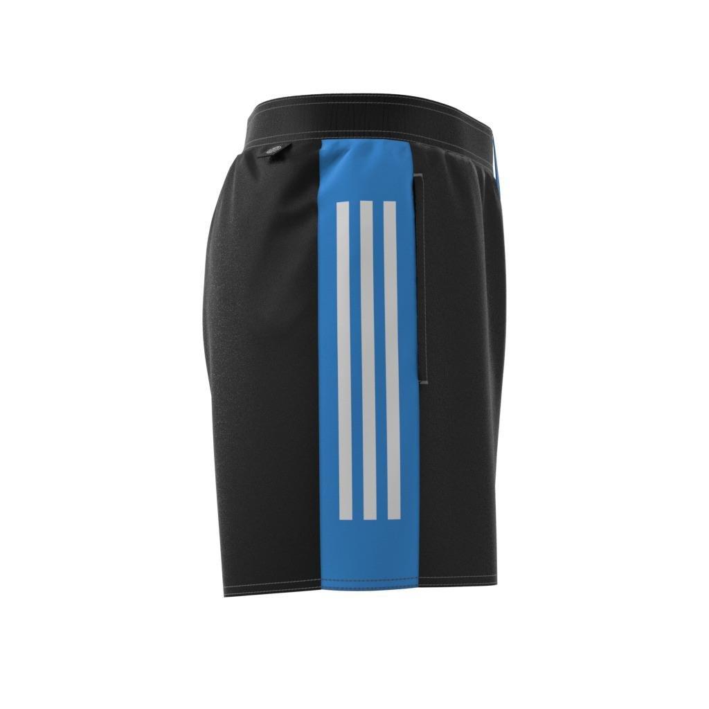 Short Length Colorblock 3-Stripes Swim Shorts, Black, , large image number 9