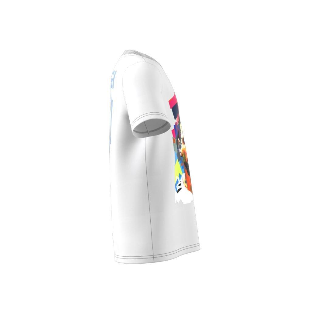 Kids Messi Football Graphic T-Shirt, White, A901_ONE, large image number 9