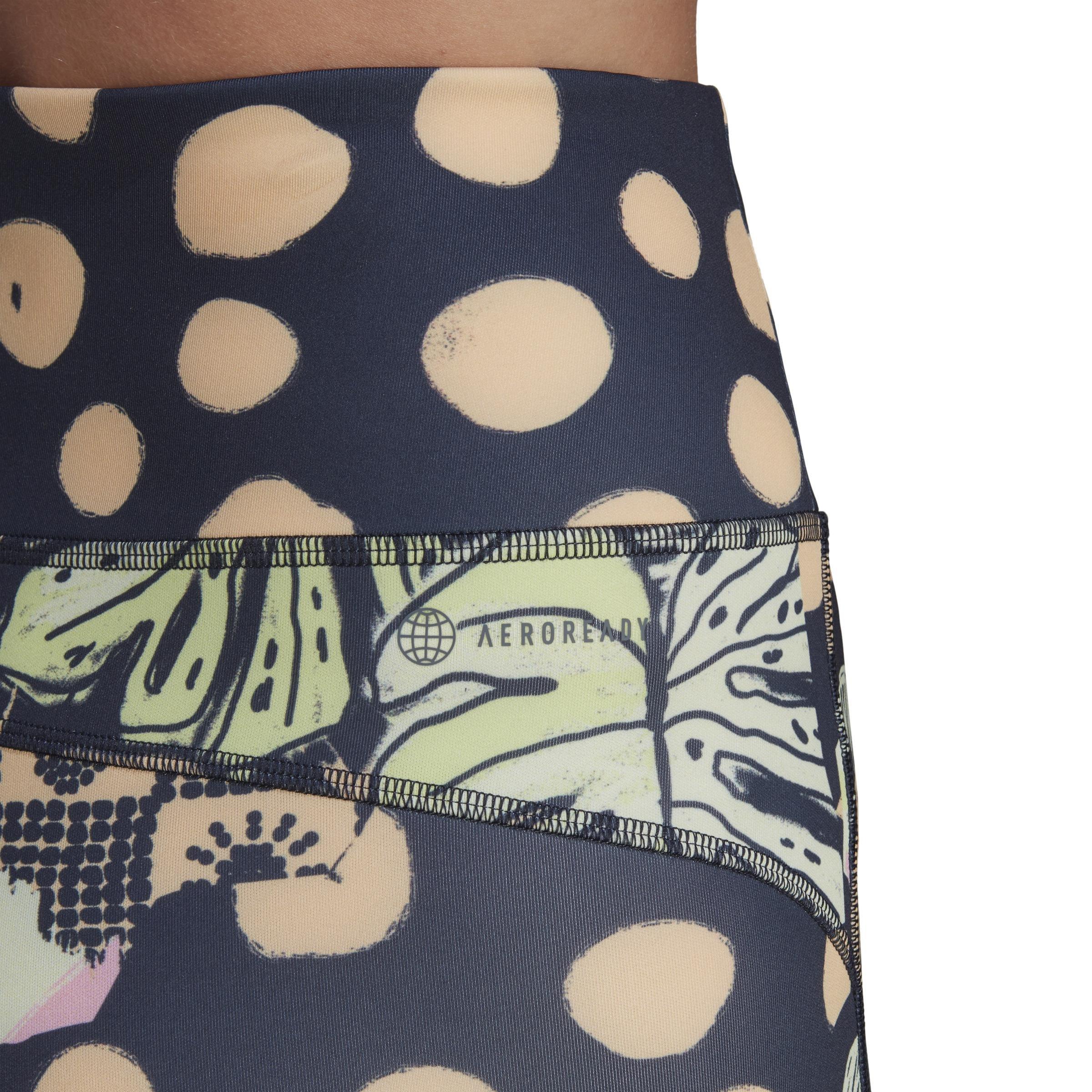 Farm Print Feel Brilliant Aeroready High-Waisted 7/8 Tights, Blue, , large image number 4