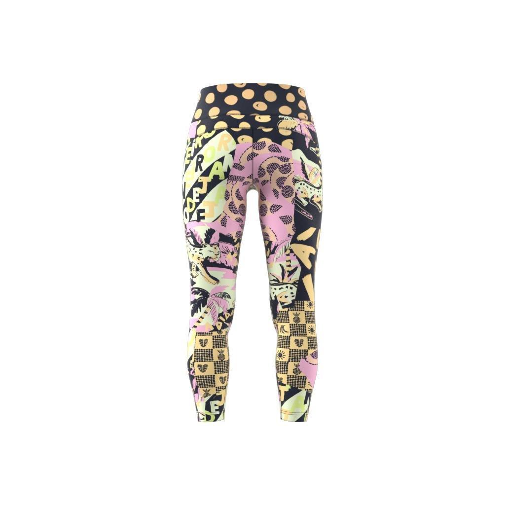 Farm Print Feel Brilliant Aeroready High-Waisted 7/8 Tights, Blue, , large image number 9