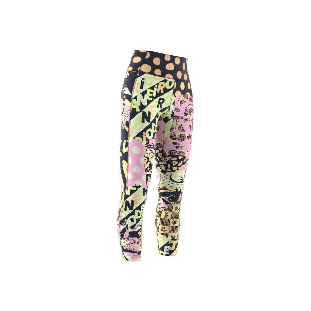 Farm Print Feel Brilliant Aeroready High-Waisted 7/8 Tights, Blue, , large image number 10