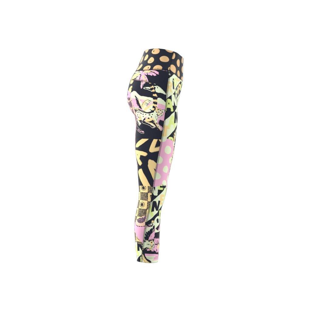 Farm Print Feel Brilliant Aeroready High-Waisted 7/8 Tights, Blue, , large image number 13