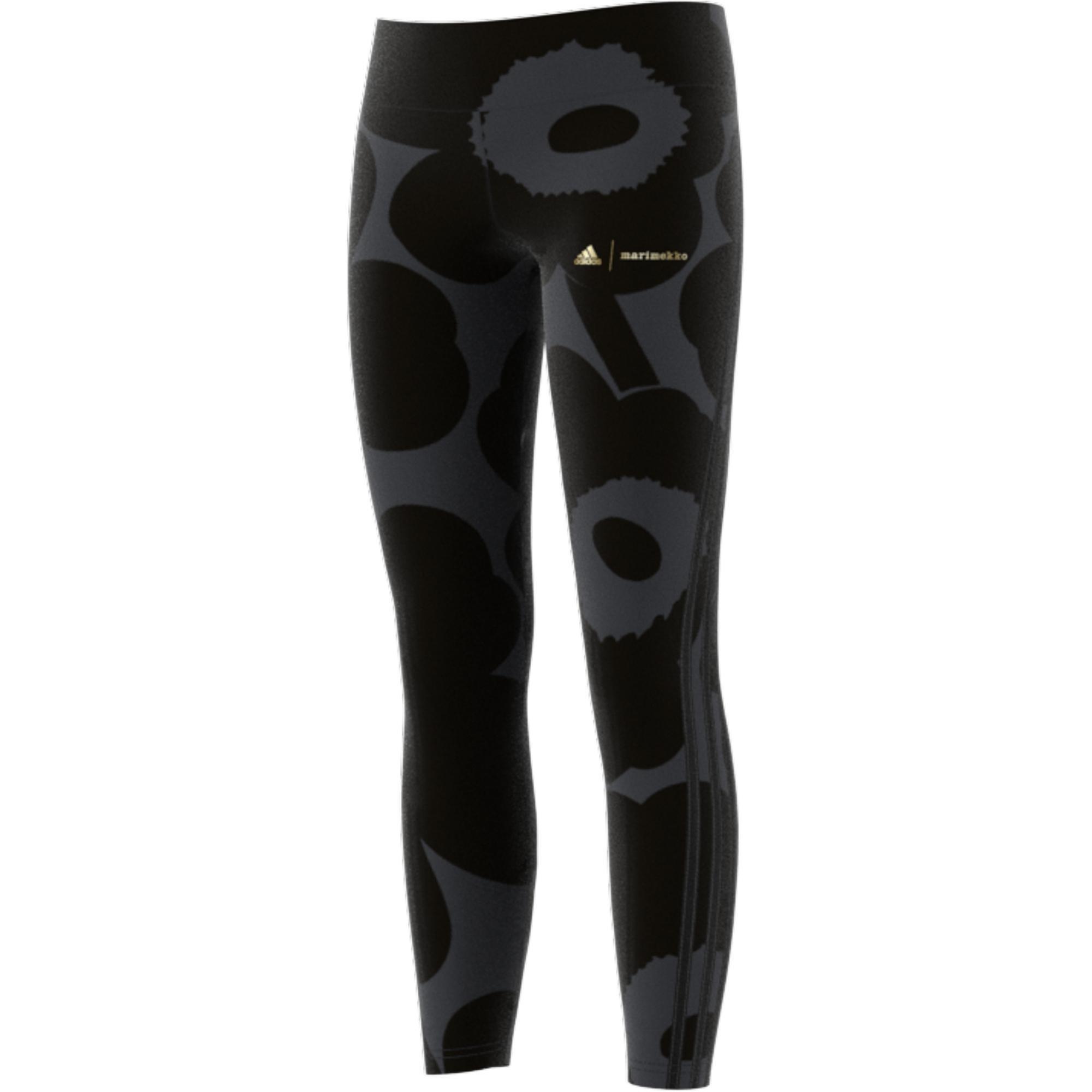 Kids Marimekko Primegreen Aeroready Training 3-Stripes Floral Leggings, Grey, , large image number 1