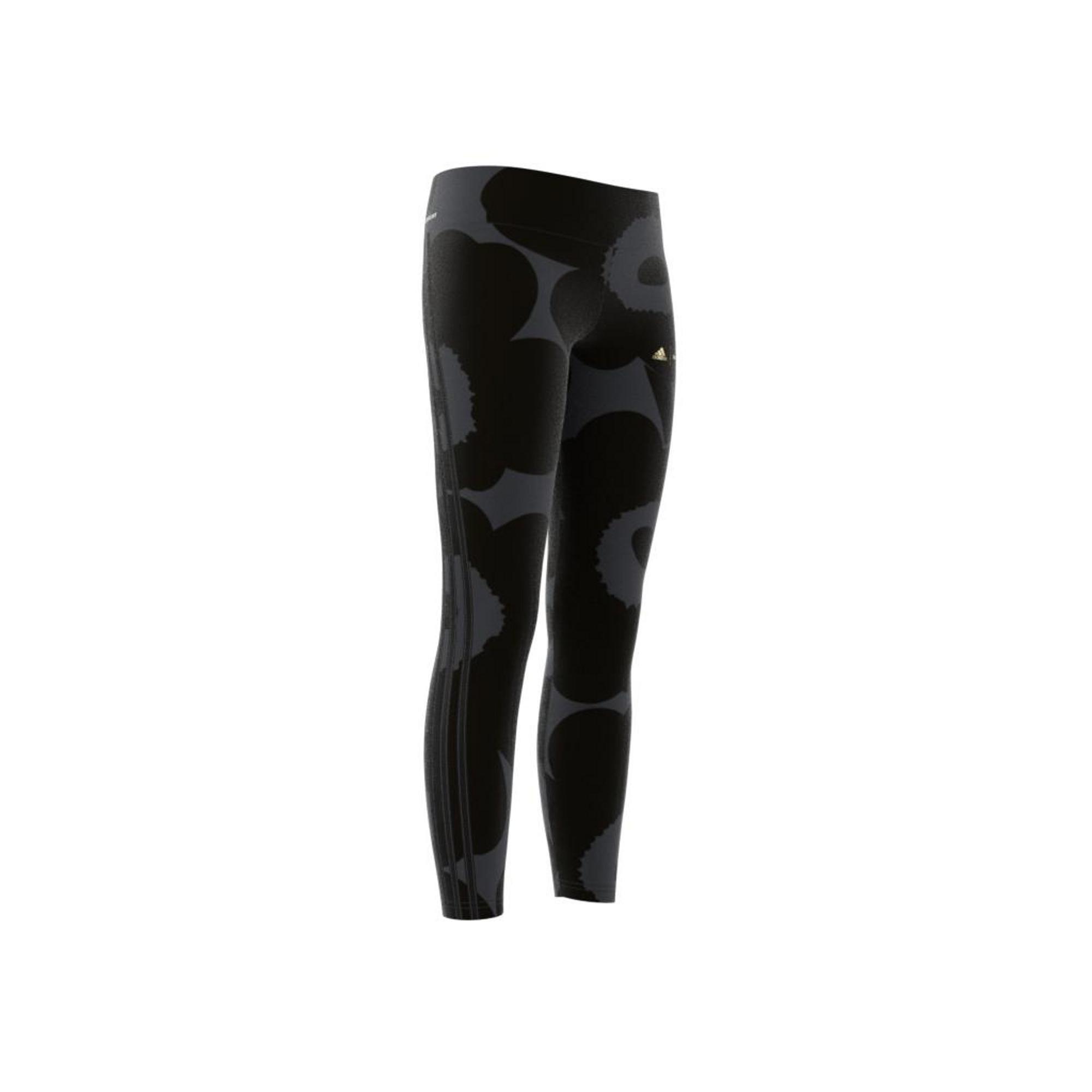 Kids Marimekko Primegreen Aeroready Training 3-Stripes Floral Leggings, Grey, , large image number 19