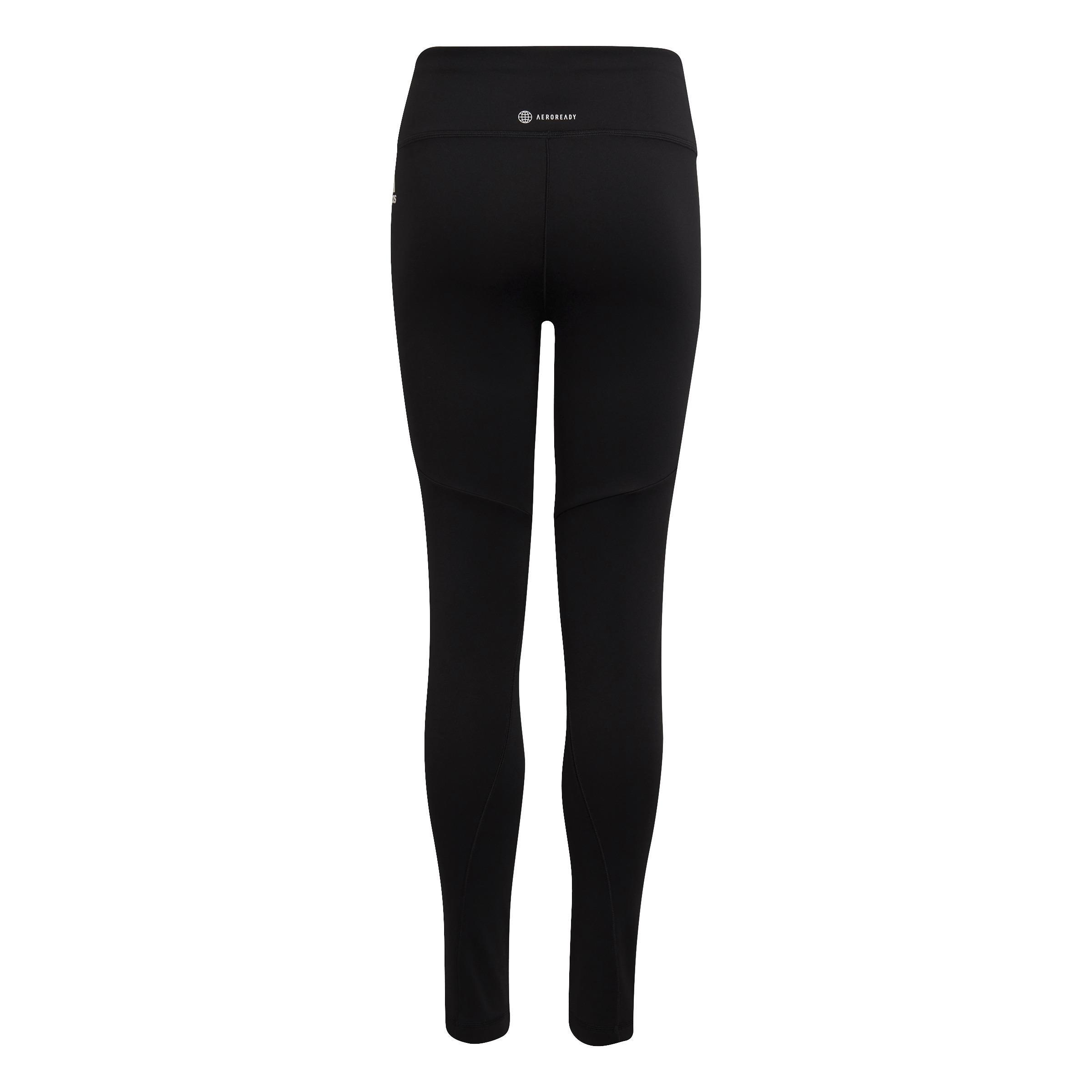 Optime Aeroready Training 3-Stripes Tights, Black, A901_ONE, large image number 2