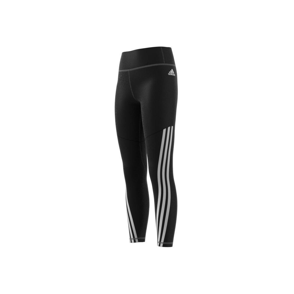 Optime Aeroready Training 3-Stripes Tights, Black, A901_ONE, large image number 9