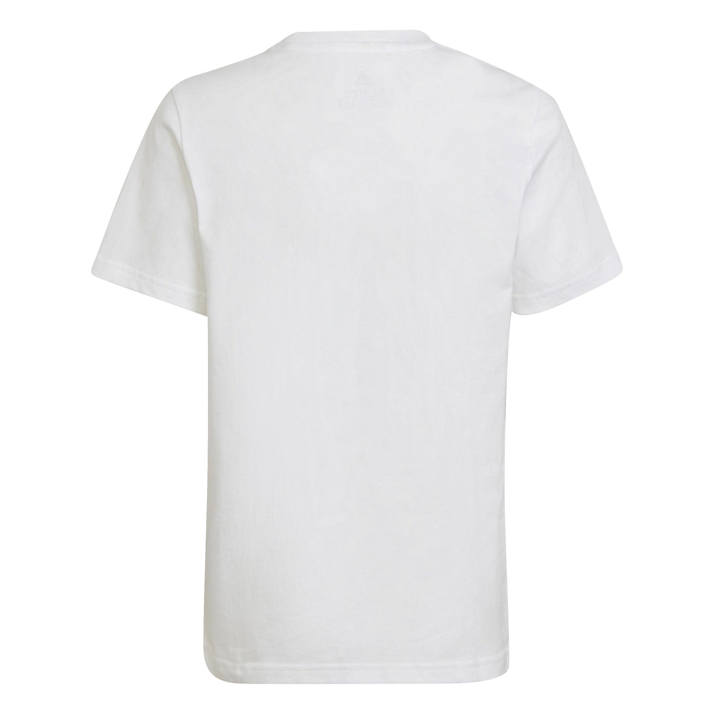 Kids Team adidas Graphic T-Shirt, White, A901_ONE, large image number 2