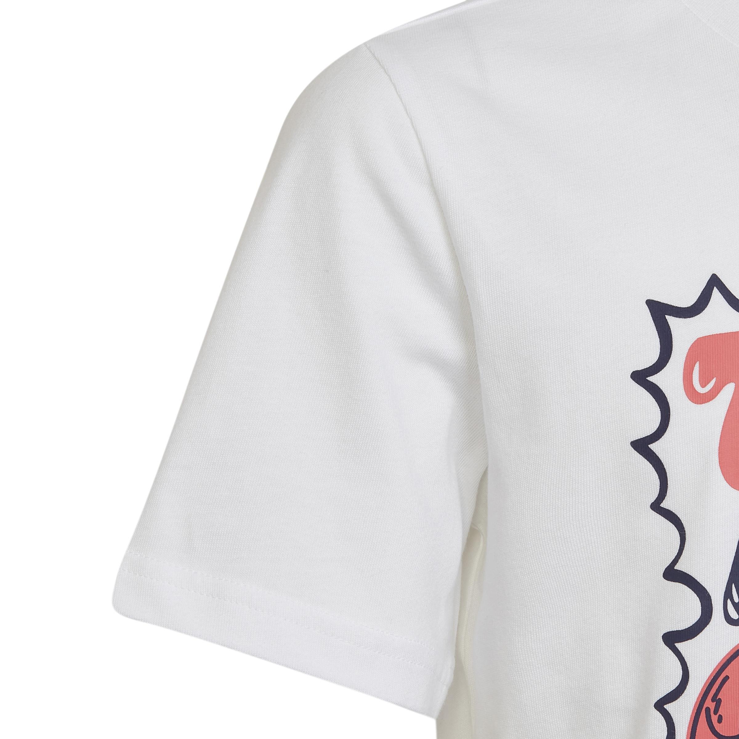 Kids Team adidas Graphic T-Shirt, White, A901_ONE, large image number 5