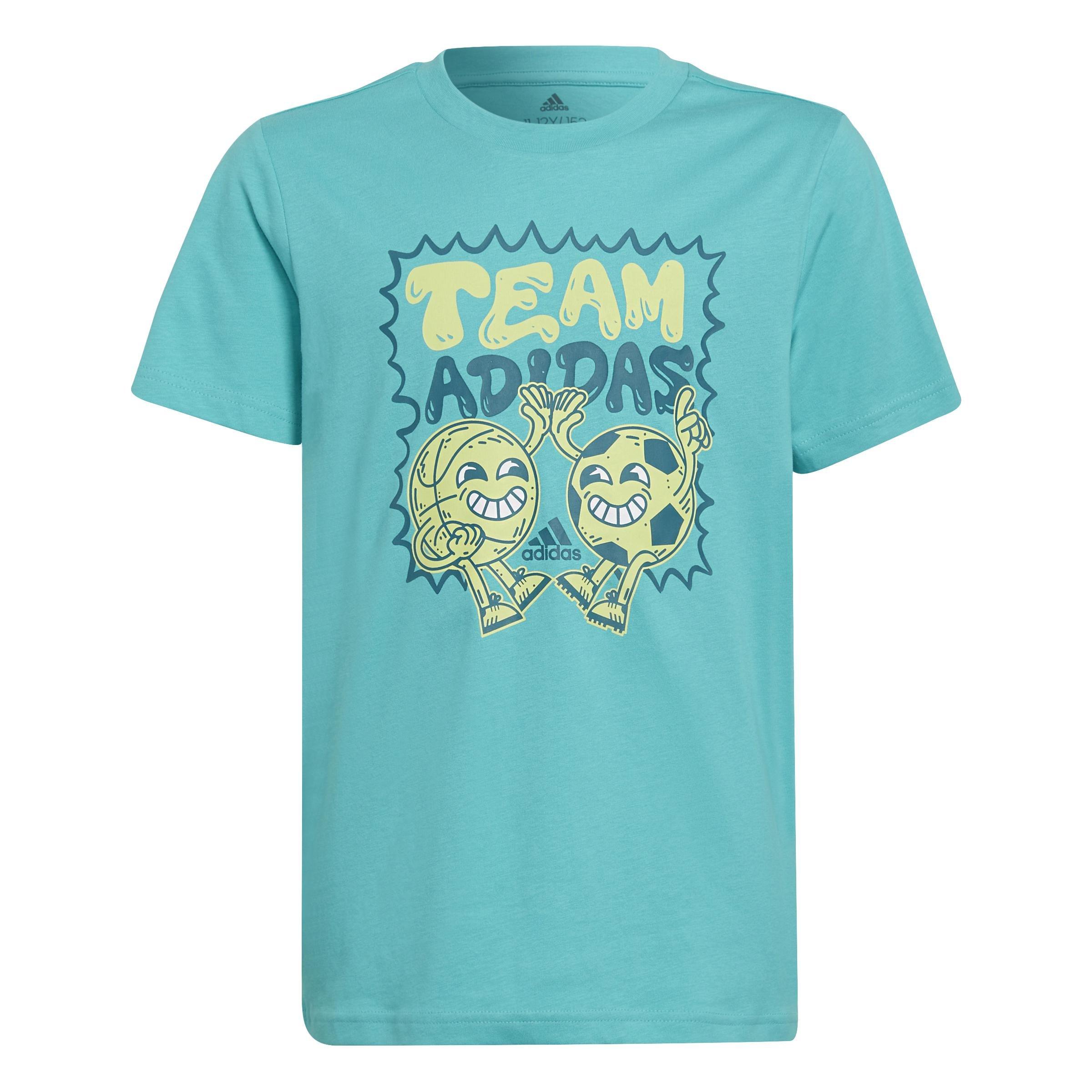 Kids Team Graphic T-Shirt, Turquoise, A901_ONE, large image number 2