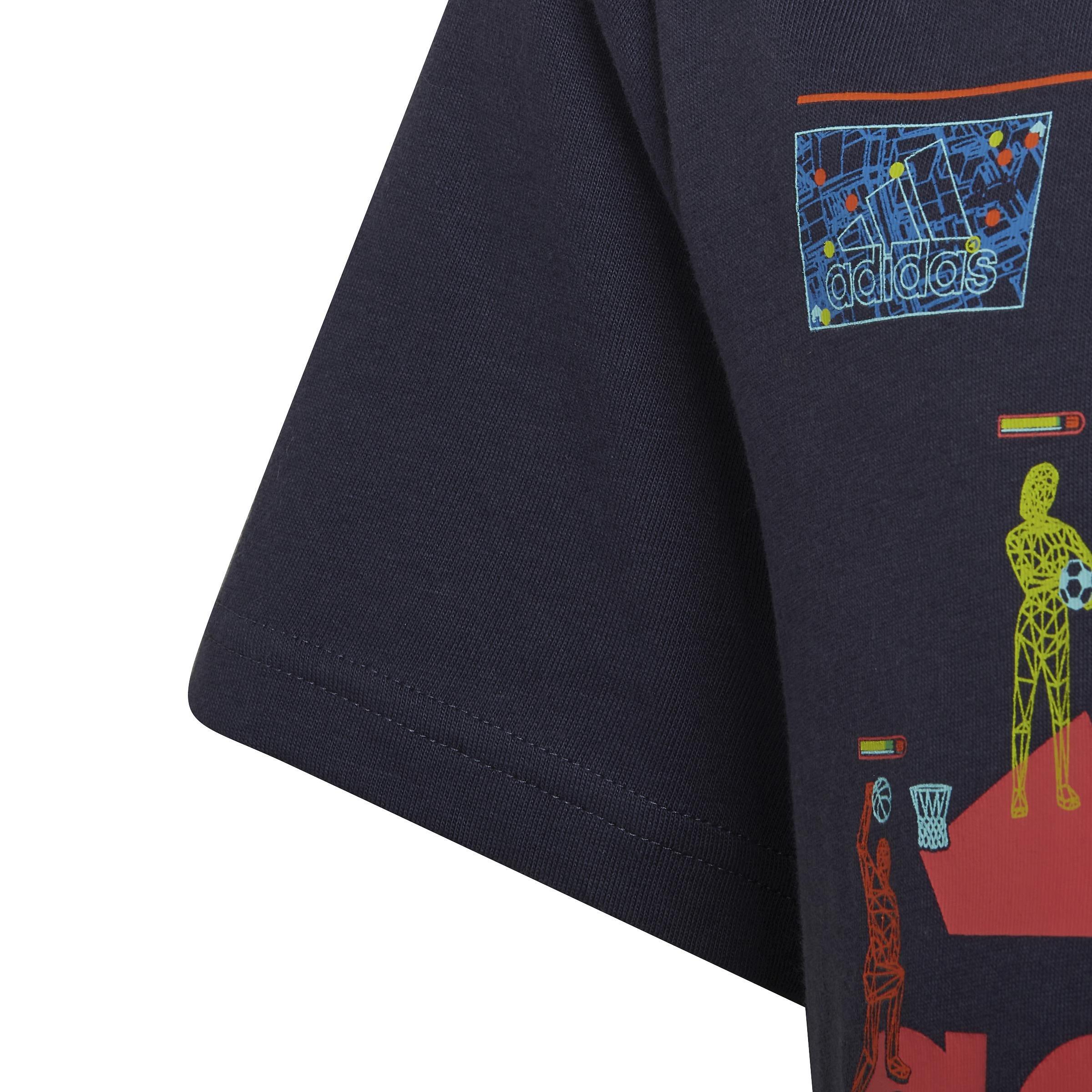 Kids Gaming Graphic T-Shirt, Blue, A901_ONE, large image number 4