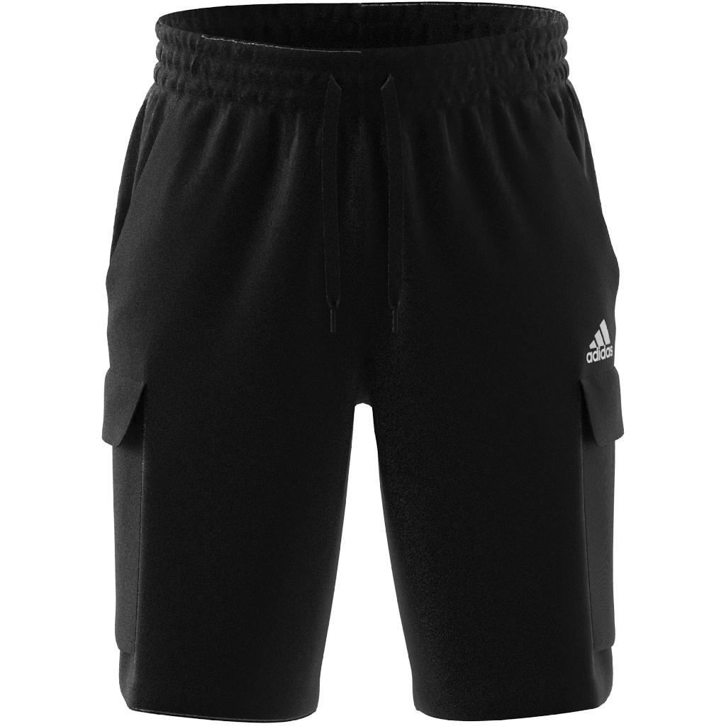 Essentials French Terry Cargo Shorts, Black, A901_ONE, medium