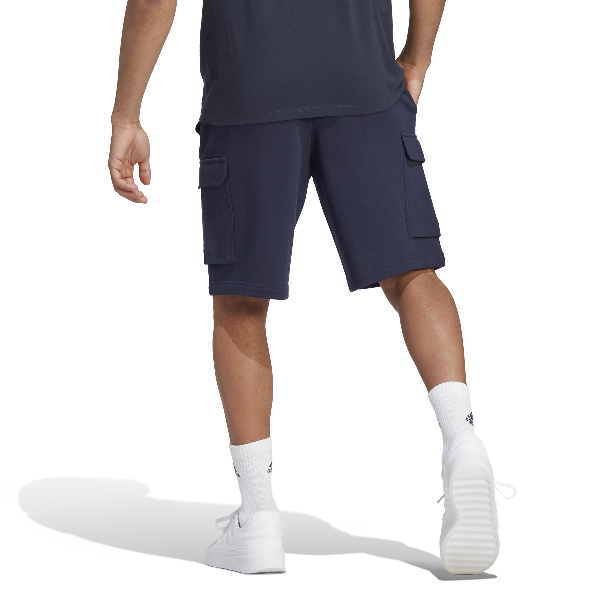 Essentials French Terry Cargo Shorts, Blue, A901_ONE, large image number 2