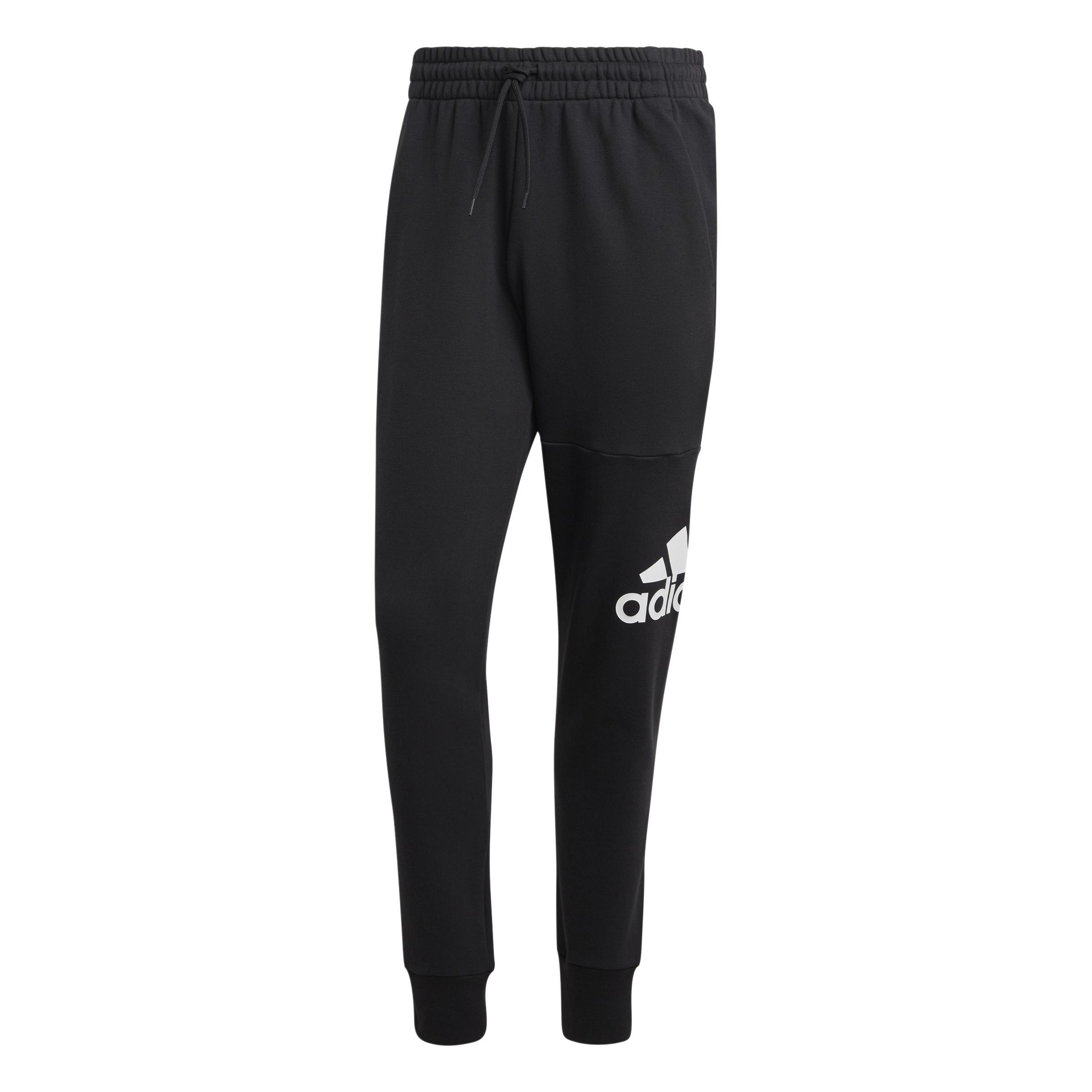 Essentials French Terry Tapered Cuff Logo Joggers, Black, , large image number 0