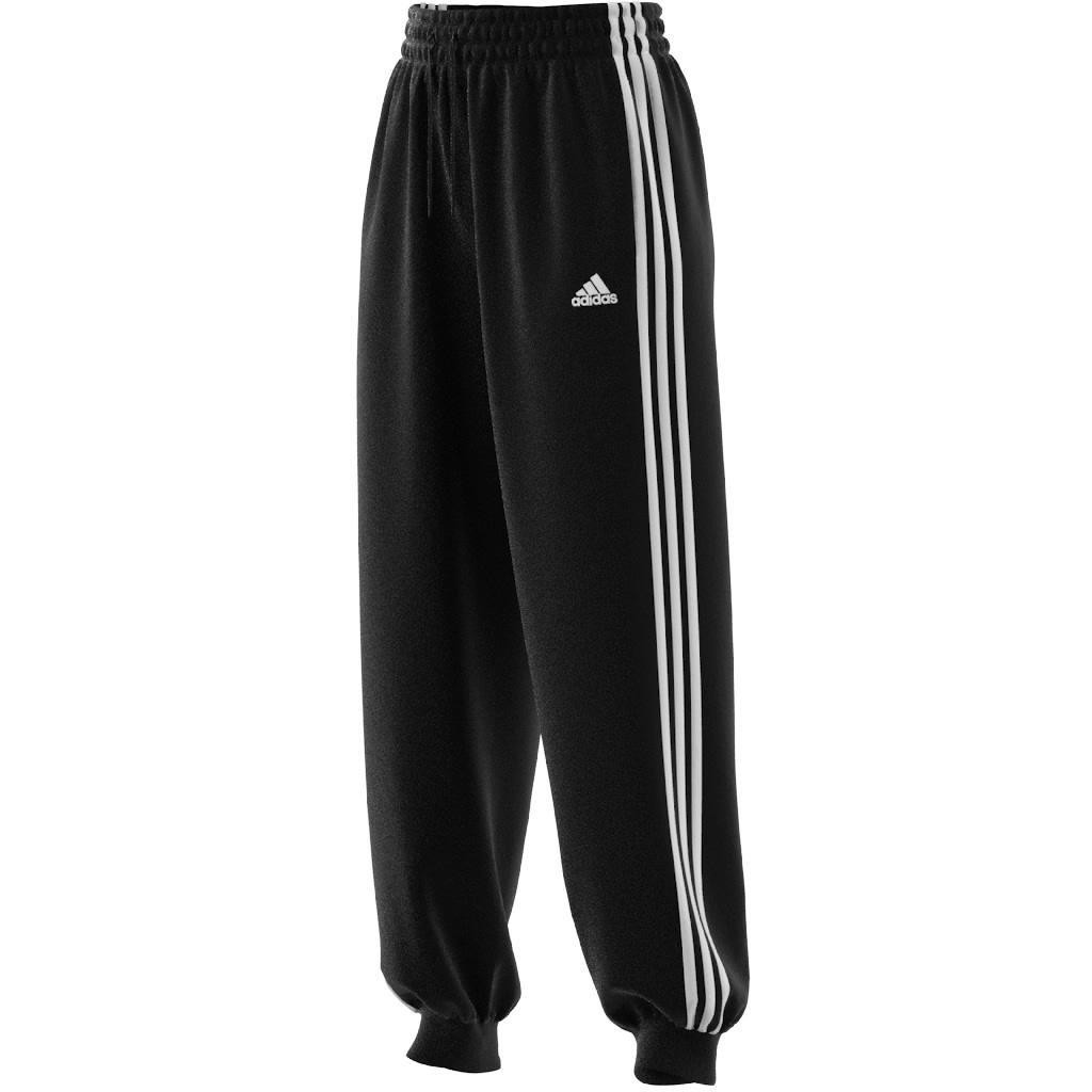 Essentials 3-Stripes French Terry Loose-Fit Joggers, Black, A901_ONE, large image number 6