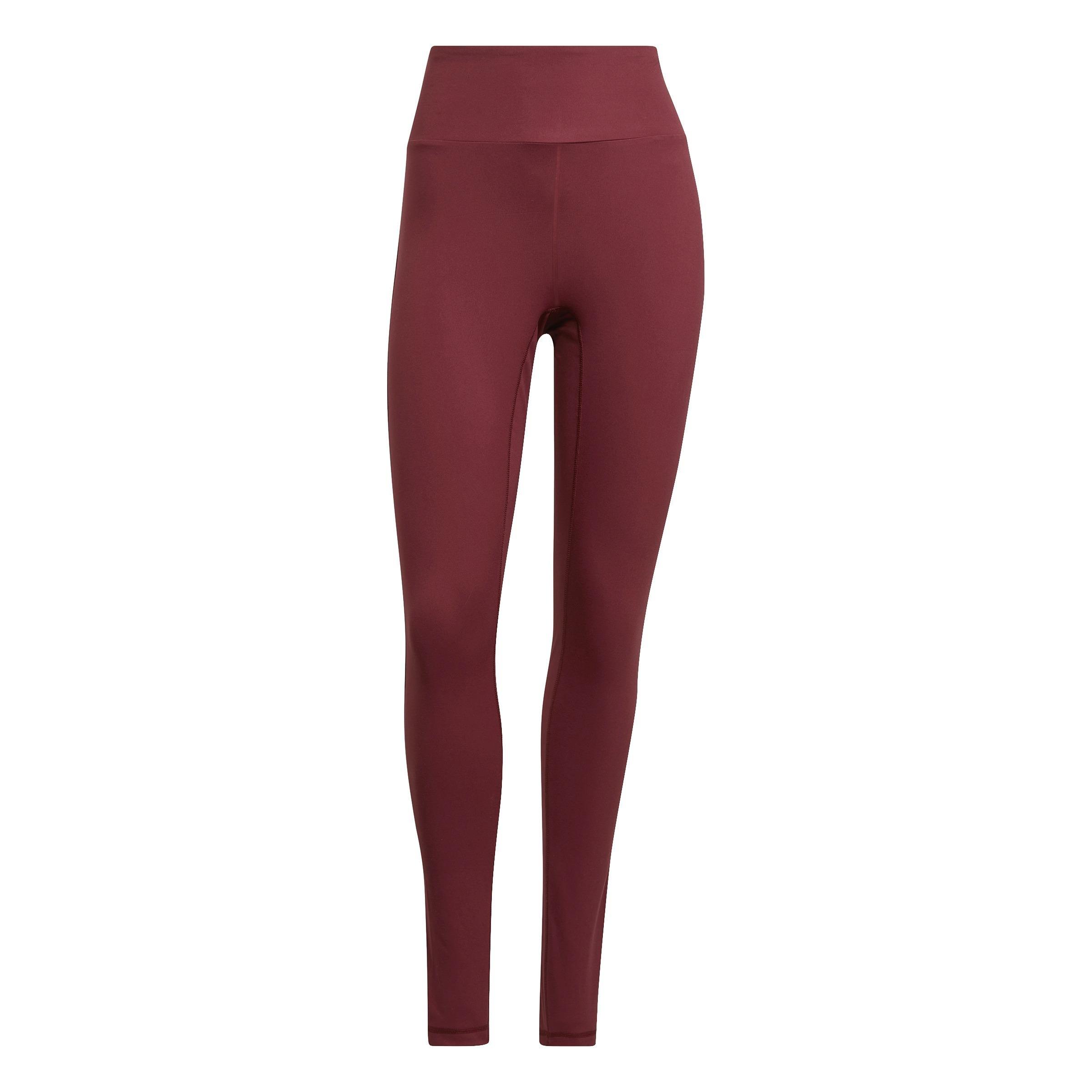 Yoga Essentials High-Waisted Leggings, Burgundy, , large image number 1